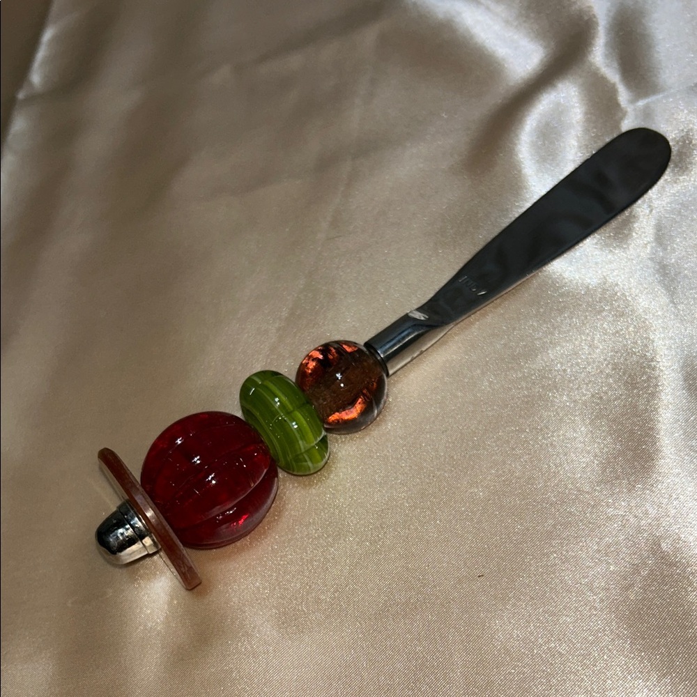 Colorful Beaded Cheese Spreader - Picture 2 of 11